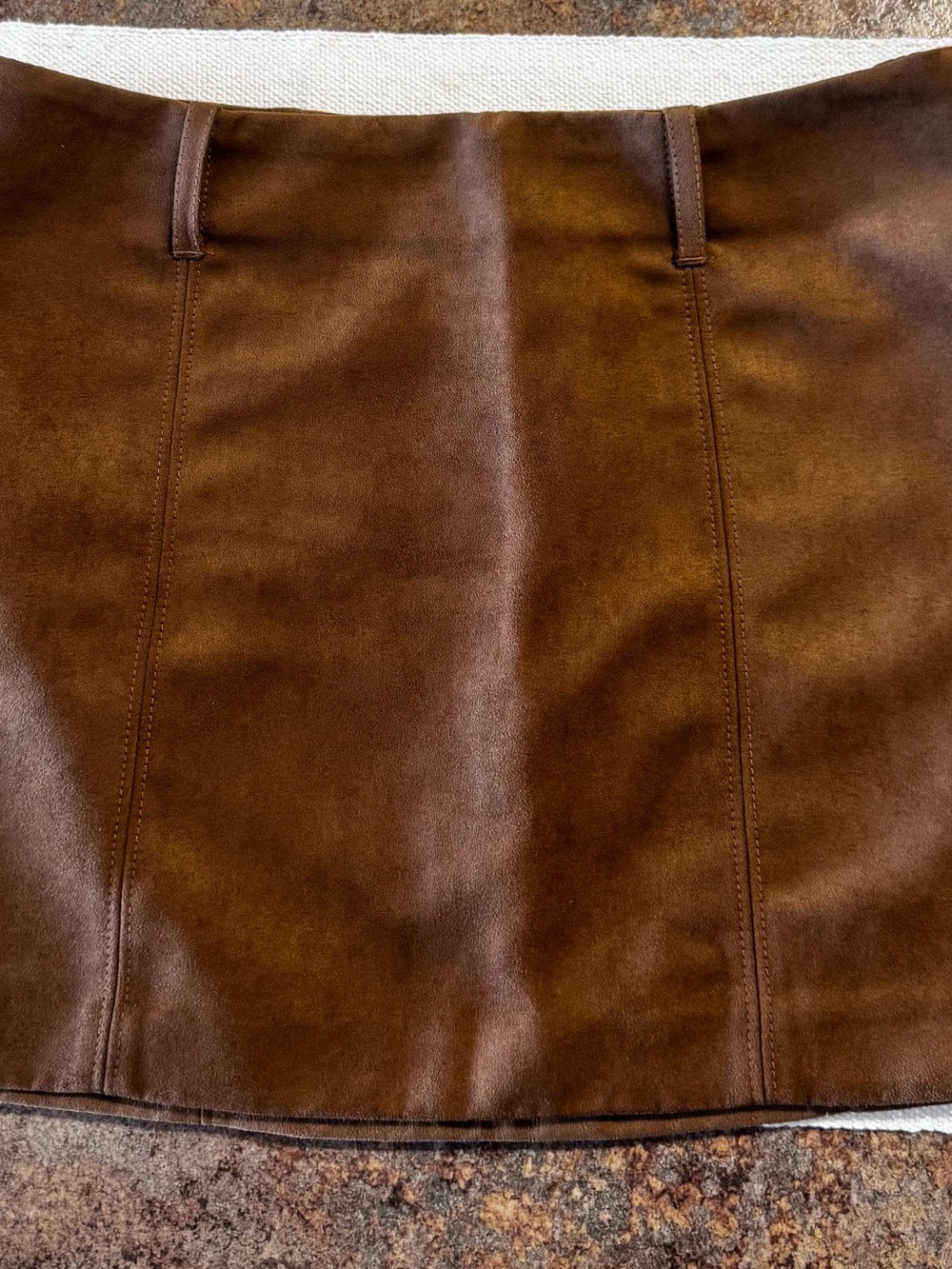 Divided Brown Faux Suede Mini Skirt